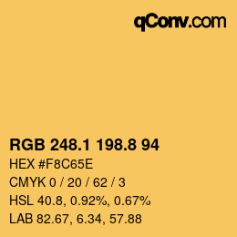 カラーコード: RGB 248.1 198.8 94 | qconv.com