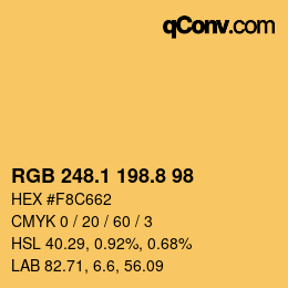 Farbcode: RGB 248.1 198.8 98 | qconv.com