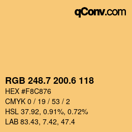 カラーコード: RGB 248.7 200.6 118 | qconv.com