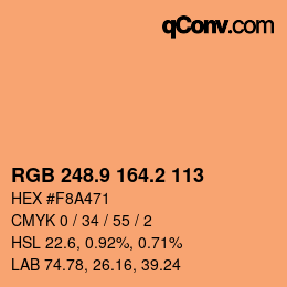 Color code: RGB 248.9 164.2 113 | qconv.com