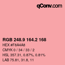Color code: RGB 248.9 164.2 168 | qconv.com