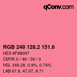 カラーコード: RGB 248 128.2 151.6 | qconv.com