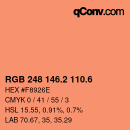カラーコード: RGB 248 146.2 110.6 | qconv.com