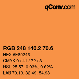 カラーコード: RGB 248 146.2 70.6 | qconv.com
