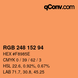 Color code: RGB 248 152 94 | qconv.com