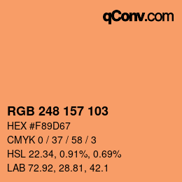 Color code: RGB 248 157 103 | qconv.com