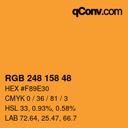 Color code: RGB 248 158 48 | qconv.com