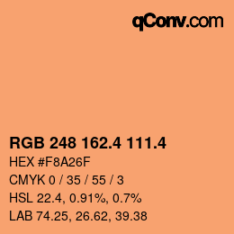 カラーコード: RGB 248 162.4 111.4 | qconv.com