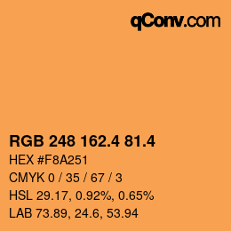 カラーコード: RGB 248 162.4 81.4 | qconv.com