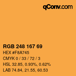 Farbcode: RGB 248 167 69 | qconv.com