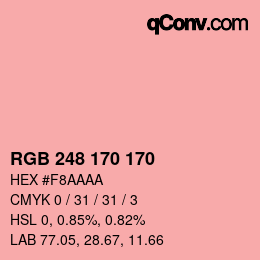 Color code: RGB 248 170 170 | qconv.com