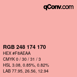 Color code: RGB 248 174 170 | qconv.com