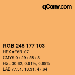Color code: RGB 248 177 103 | qconv.com