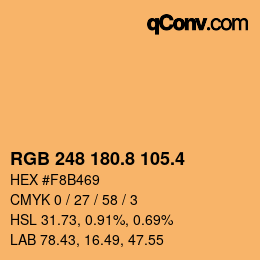 カラーコード: RGB 248 180.8 105.4 | qconv.com