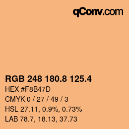 カラーコード: RGB 248 180.8 125.4 | qconv.com