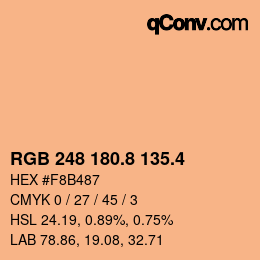カラーコード: RGB 248 180.8 135.4 | qconv.com