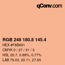カラーコード: RGB 248 180.8 145.4 | qconv.com