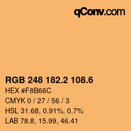 カラーコード: RGB 248 182.2 108.6 | qconv.com