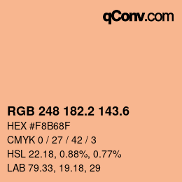 カラーコード: RGB 248 182.2 143.6 | qconv.com