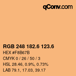 カラーコード: RGB 248 182.6 123.6 | qconv.com