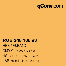 カラーコード: RGB 248 186 93 | qconv.com