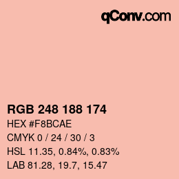 Color code: RGB 248 188 174 | qconv.com