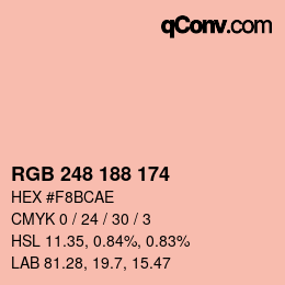 カラーコード: RGB 248 188 174 | qconv.com