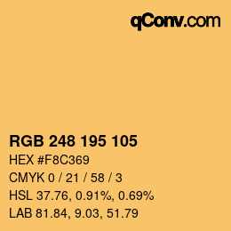 カラーコード: RGB 248 195 105 | qconv.com