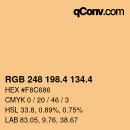 カラーコード: RGB 248 198.4 134.4 | qconv.com