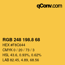 Color code: RGB 248 198.8 68 | qconv.com