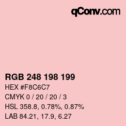 Color code: RGB 248 198 199 | qconv.com