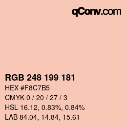 Color code: RGB 248 199 181 | qconv.com