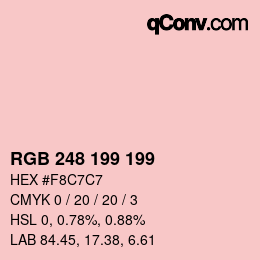 Color code: RGB 248 199 199 | qconv.com