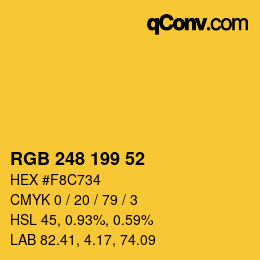 Color code: RGB 248 199 52 | qconv.com