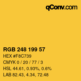 Color code: RGB 248 199 57 | qconv.com