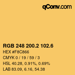 カラーコード: RGB 248 200.2 102.6 | qconv.com