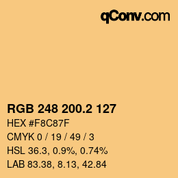 カラーコード: RGB 248 200.2 127 | qconv.com