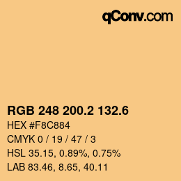 カラーコード: RGB 248 200.2 132.6 | qconv.com