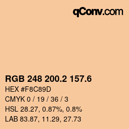 カラーコード: RGB 248 200.2 157.6 | qconv.com