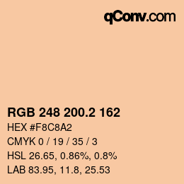 Color code: RGB 248 200.2 162 | qconv.com