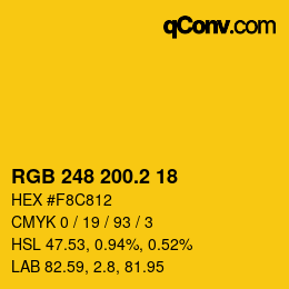 カラーコード: RGB 248 200.2 18 | qconv.com