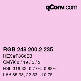 カラーコード: RGB 248 200.2 235 | qconv.com