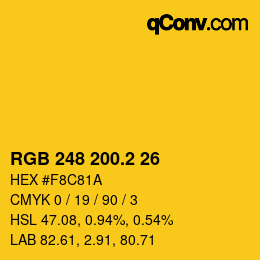 カラーコード: RGB 248 200.2 26 | qconv.com
