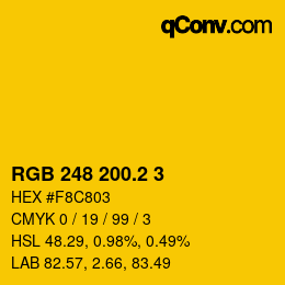 カラーコード: RGB 248 200.2 3 | qconv.com