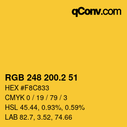 カラーコード: RGB 248 200.2 51 | qconv.com