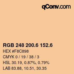 カラーコード: RGB 248 200.6 152.6 | qconv.com