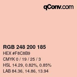 Color code: RGB 248 200 185 | qconv.com