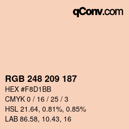 Código de color: RGB 248 209 187 | qconv.com