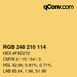 Color code: RGB 248 210 114 | qconv.com