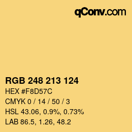 Color code: RGB 248 213 124 | qconv.com